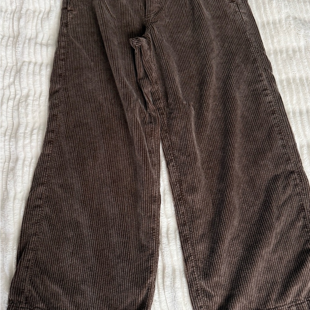 American Eagle Outfitters Brown Wide Leg Corduroy Pants